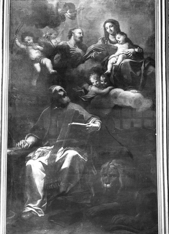 Apparizione della Sacra Famiglia a San Marcello papa in carcere (dipinto) di Gar